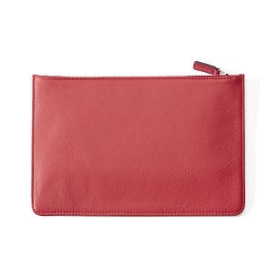 Pouch mit Zip, Kollektion 1977, Leder, Rot