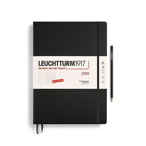 LEUCHTTURM1917 Kalender 2025 A4+ Master 1W./Notes schwarz