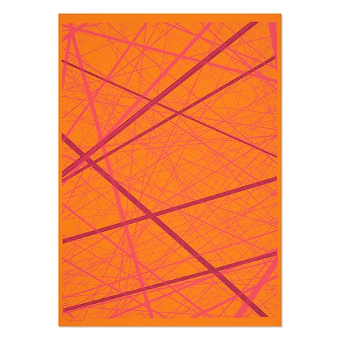 Geschenkpapier Network Magenta/Neonpink/Orange 50 x 70, 3 B.