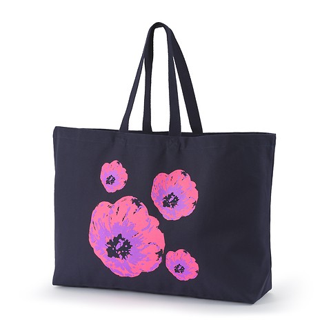 Canvas Tasche Mohnblume, blau