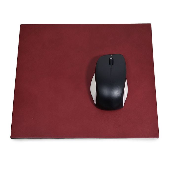 Mousepad, Leder, 28,0x25,0 cm, Bordeaux, Bild 2