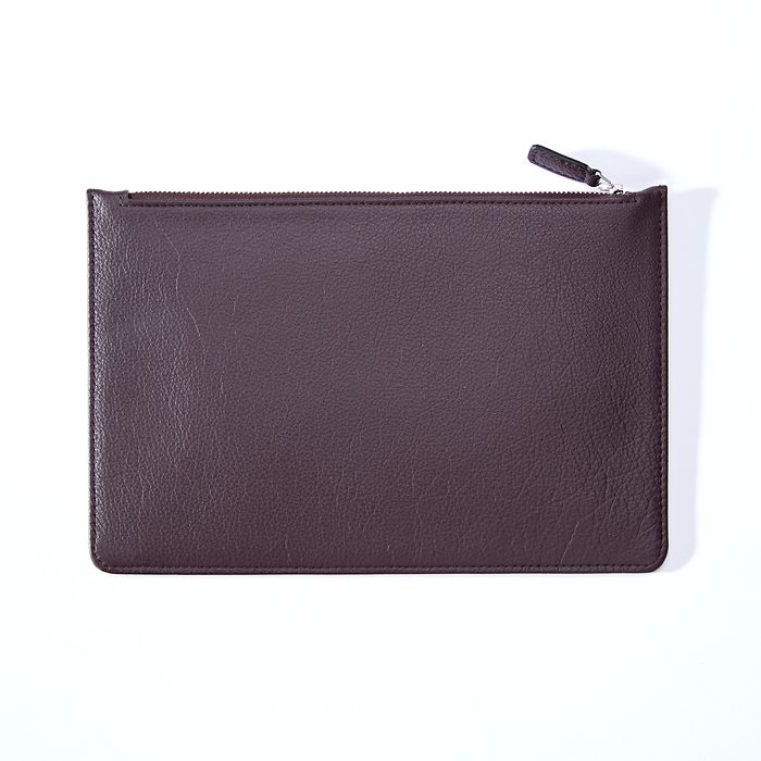 Pouch mit Zip, Kollektion 1977, Leder, Braun, Bild 1