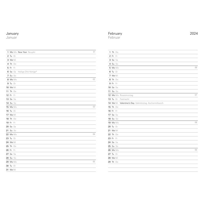 Tageskalender 2024 Granat, Bild 4