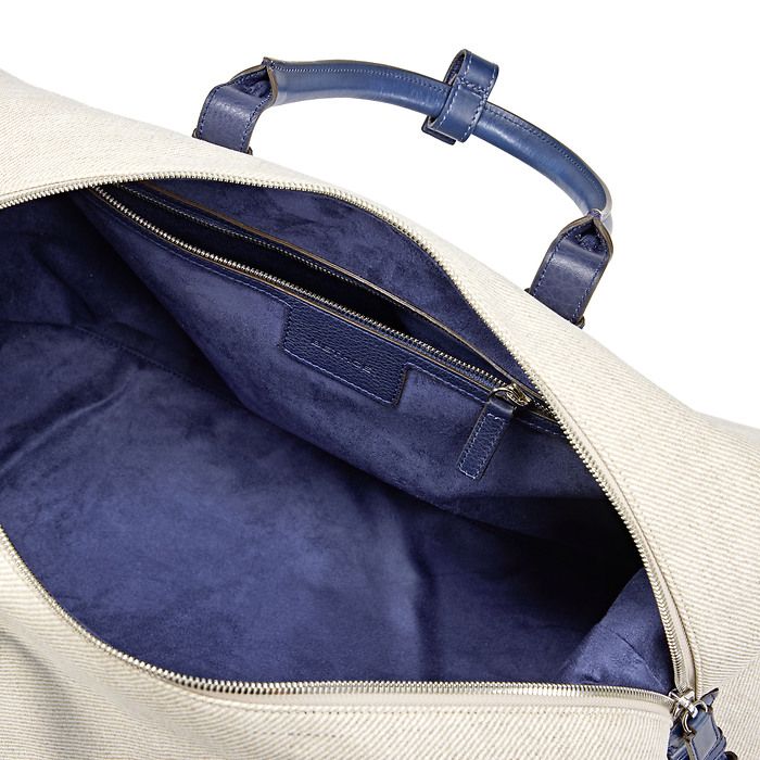 Reisetasche Porto Cervo, Leder/Canvas Blau, Bild 3