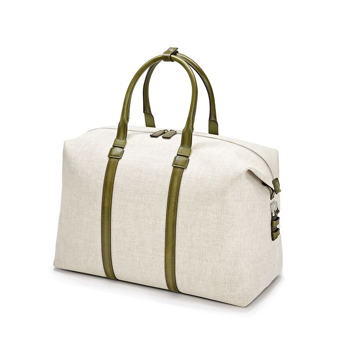 Reisetasche Porto Cervo, Leder/Canvas Olive, Bild 1