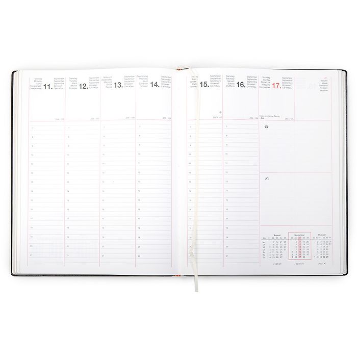 Office Wochenkalender 2025 Verona onyx-schwarz Luxus Silber, Bild 5