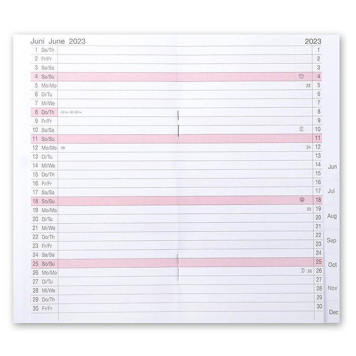 Planerersatzeinlage Kalender K 26, 1Monat/2Seiten 2025, Bild 2