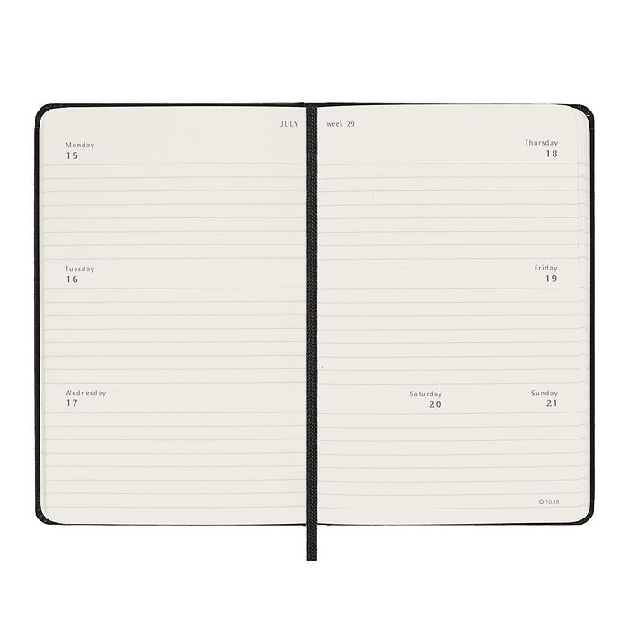 Moleskine Kalender A6 1 Woche/ 2 S. horizontal 2025 schwarz, Bild 3