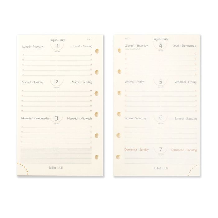 Refill Kalender PO Pocket Planer 2025 1Woche/2Seiten ivory, Bild 2