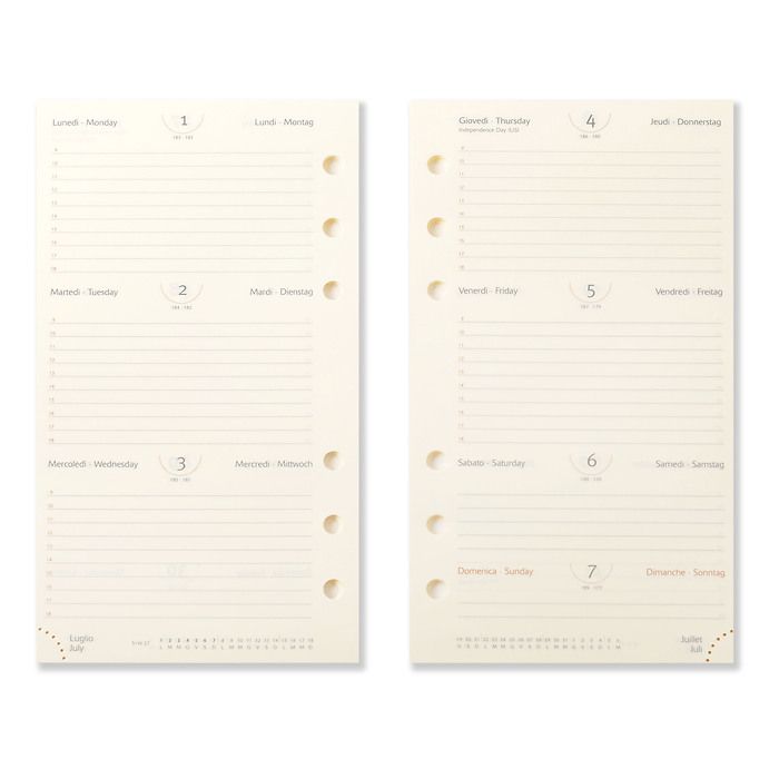 Refill Kalender PE Personal Planer 2025 1Woche/2Seiten ivory, Bild 2