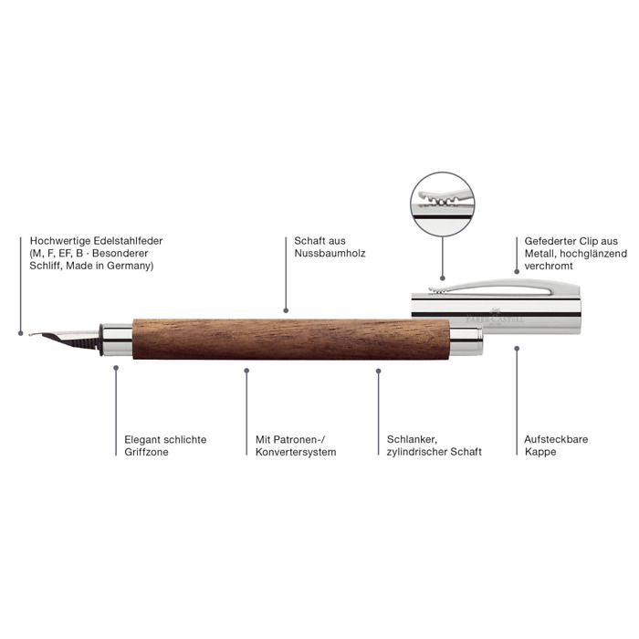 Graf von Faber-Castell Füllfederhalter Ambition Nussbaum M, Bild 4