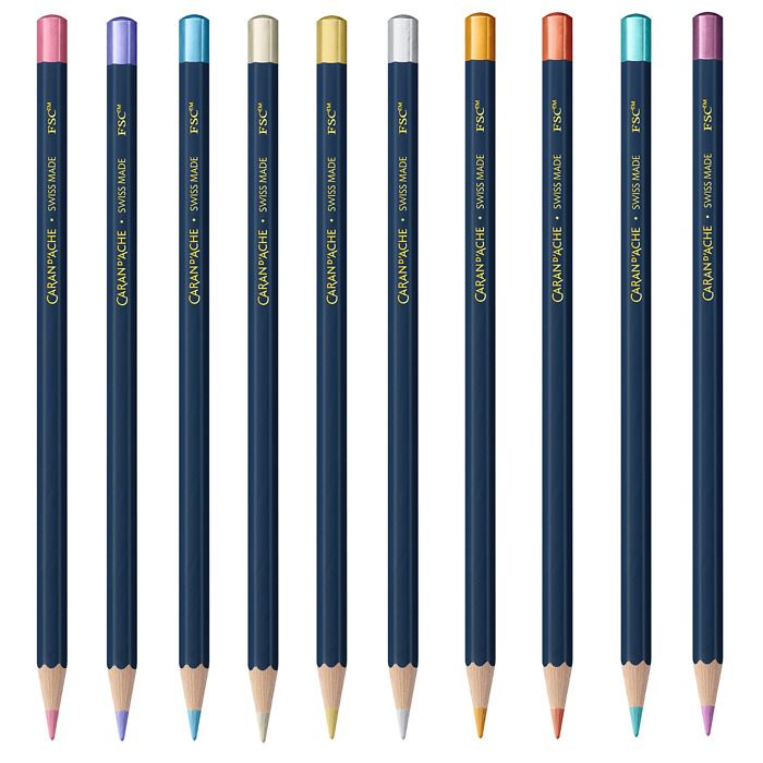 Caran d'Ache  Set Farbstifte & Neocolor Metallic, Bild 1