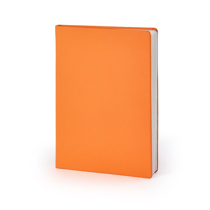 Notizbuch A5, Leder Orange, blanko, Bild 1