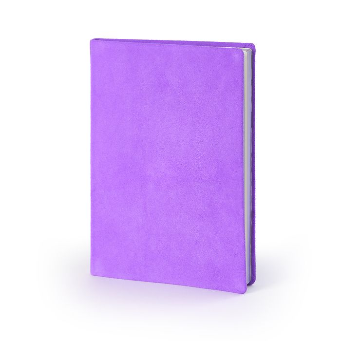 Notizbuch A5, Leder Brushed Violet, blanko, Bild 1